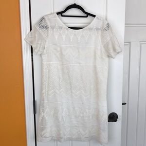 Embroidered Shift Dress